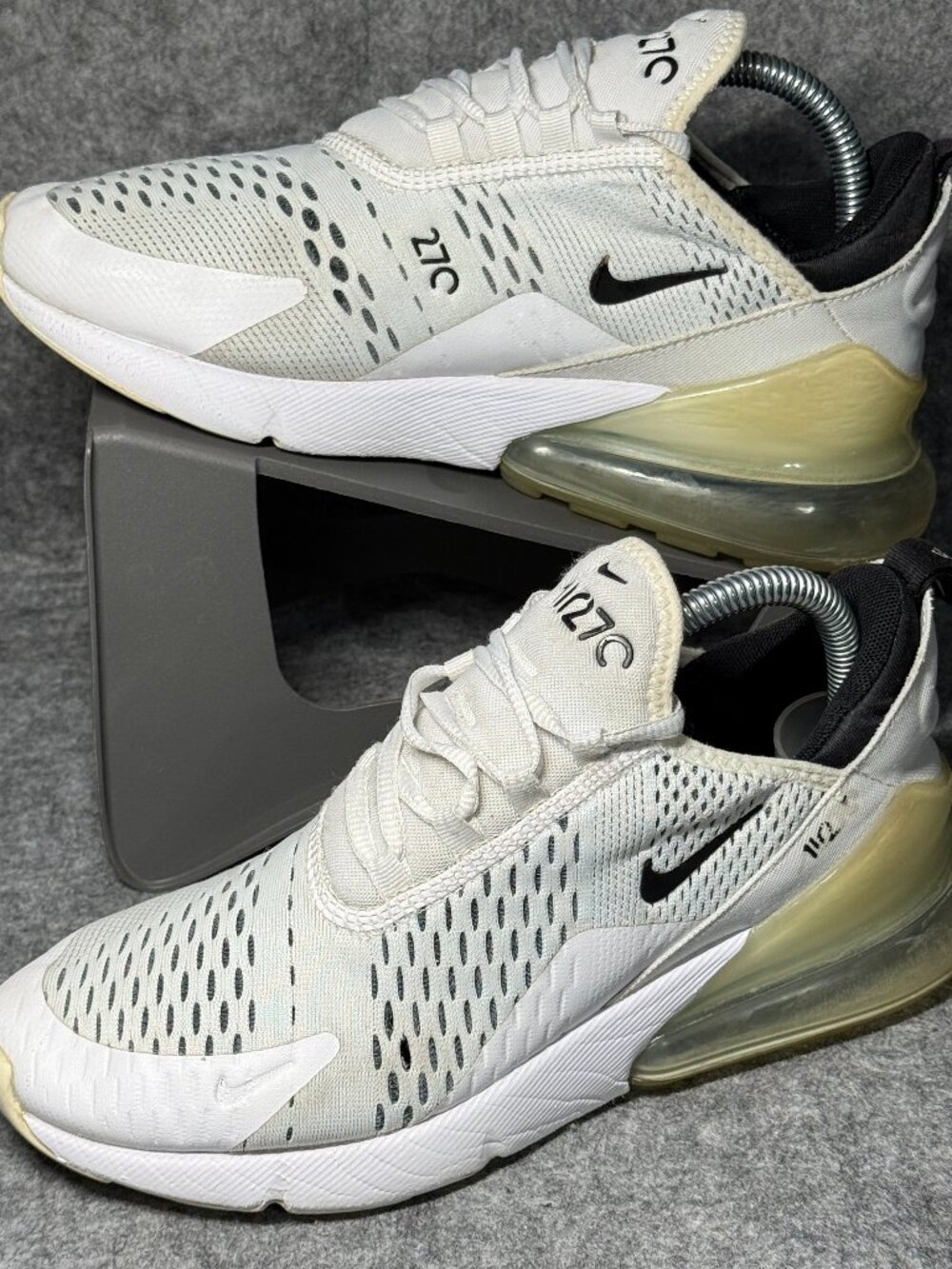 Nike Air Max 270 - Size 8.5 -White Running Shoes Sneakers - AH6789-100